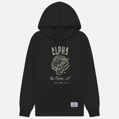 Мужская толстовка Alpha Industries Alpha Tiger Hoodie, цвет чёрный, размер S
