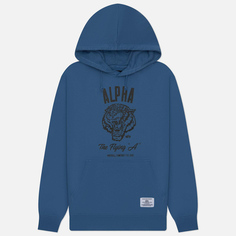 Мужская толстовка Alpha Industries Alpha Tiger Hoodie, цвет синий, размер S