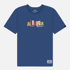 Мужская футболка Alpha Industries Alpha Ransom, цвет синий, размер S