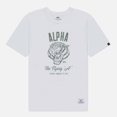 Мужская футболка Alpha Industries Alpha Tiger, цвет белый, размер S