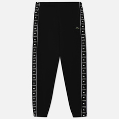 Мужские брюки Lacoste Jogger Logo Stripe Track, цвет чёрный, размер S