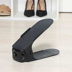 Подставка для хранения обуви регулируемая, 26×10×6 см, цвет черный No Brand