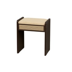 Пуф 432×300×500 мм, венге/велюр эскобар 02/клен азия No Brand