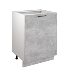 Шкаф напольный 600 симпл, 600х510х820, ателье светлое/белый No Brand
