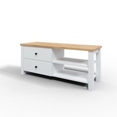 Тумба под тв рино, 1100х370х450, белый/дуб золотой крафт No Brand