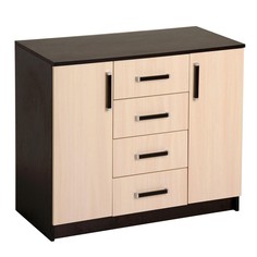 Комод аура, 820х1000х440, венге/дуб молочный No Brand