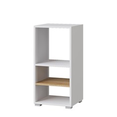 Стеллаж лайт бокс 2, 362х336х728, белый/дуб золотой No Brand