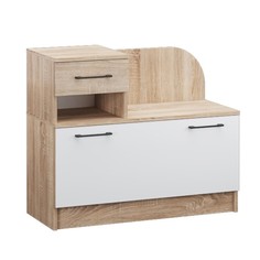 Тумба под обувь денвер, 900х380х750, дуб сонома/белый No Brand