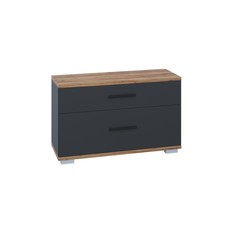 Тумба прикроватная афина, 602х426х390, дуб крафт золотой/антрацит No Brand