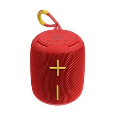 Портативная колонка booms350, 7 вт, 1200 мач, подсветка, micro sd, красная No Brand