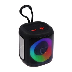Портативная колонка a80, 8 вт, 1200 мач, подсветка, micro sd, черная No Brand