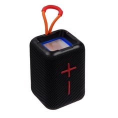 Портативная колонка f68, 5 вт, 600 мач, подсветка. micro sd, черная No Brand