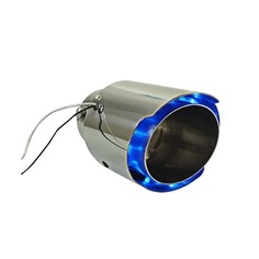 Насадка на глушитель, посадочный 63 мм, 12v, синяя подсветка, провод 15 см No Brand