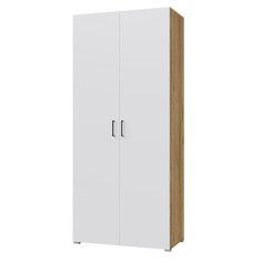 Шкаф 2х створчатый лайт, 900х480х2052, белый/дуб золотой No Brand