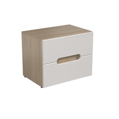 Тумба прикроватная палермо 450*430*370, дуб сонома/белый глянец мдф No Brand