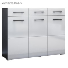 Комод ненси мдф ,1200х985х446, венге/белый глянец No Brand