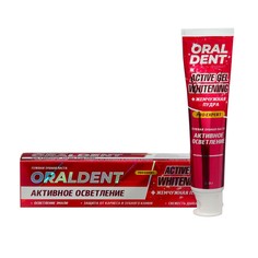 Зубная паста defance oraldent active gel, отбеливающая, 120 г No Brand