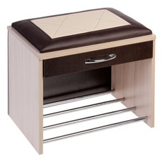 Тумба мини ольга 5.1, ясень шимо светлый/венге No Brand