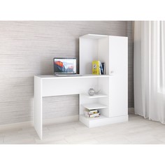 Компьютерный стол квартет-6, 1450х500х1350, белый No Brand