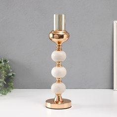 Подсвечник металл, пластик на 1 свечу No Brand