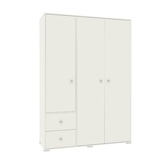 Шкаф 3х дв с 2 ящ капелла, 1472х506х2090, белый No Brand