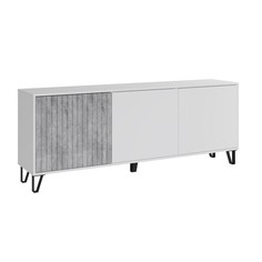 Тумба под тв ливерпуль, 1789х380х603, цвет белый / бетон светлый No Brand