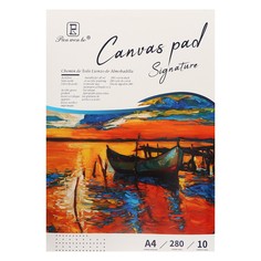 Альбом для рисования холсты грунтованные, а4, 10 листов, плотность 280г/м,для акрила и масла No Brand