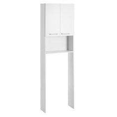 Стеллаж для ванной комнаты, белый, 55 х 23 х 185 см No Brand