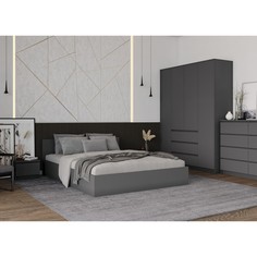 Кровать мори 1600х2000, графит No Brand