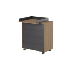 Комод пеленальный cambridge 800/4, дуб/графит No Brand