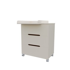 Комод пеленальный anniken еcco (мдф) 800/3, белый стойки белые No Brand