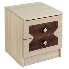 Тумба прикроватная николь 400х390х470 ясень шимо светлый/лиственница темная No Brand