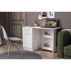 Стол письменный раскладной, 586(1100)х490х740, белый No Brand