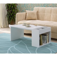 Стол журнальный смарт, 950х500х400, белый Клик Мебель