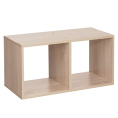 Стеллаж №3 dice cube 2 секции, 360х320х705, дуб сонома Клик Мебель