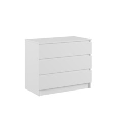 Комод с 3-мя ящиками мадера, 800х420х775, белый Клик Мебель