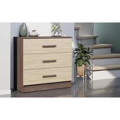 Комод адель, 820х405х800, ясень шимо темный/ясень шимо светлый No Brand