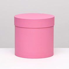 Шляпная коробка розовая, 18 х 18 см No Brand