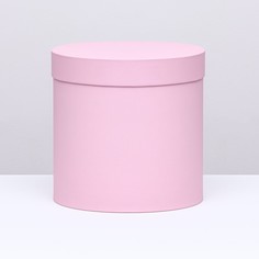Шляпная коробка пыльная роза, 23 х 23 см No Brand