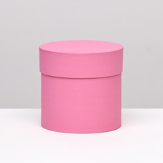Шляпная коробка розовая, 13 х 13 см No Brand