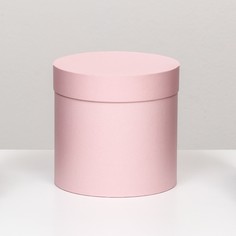 Шляпная коробка розовая, 18 х 18 см No Brand