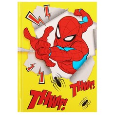 Блокнот а6, 40 листов в твердой обложке, человек-паук Marvel