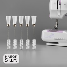Набор двусторонних щеток для чистки швейной машины, 5 шт, 15 × 2 см Арт Узор