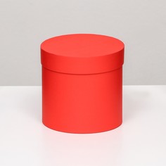 Шляпная коробка красная, 13 х 13 см No Brand