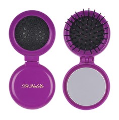 Расческа складная с зеркалом круглая фиолетовая 14,2см 301-008#2 Di Valore