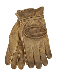 Кожаные перчатки G-Alb с подкладкой из шерсти и логотипом Diesel