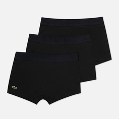Комплект мужских трусов Lacoste Underwear 3-Pack Trunk, цвет чёрный, размер M
