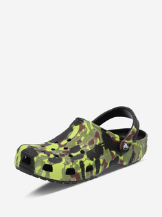 Сабо Crocs Classic Spray Camo Clog, Черный