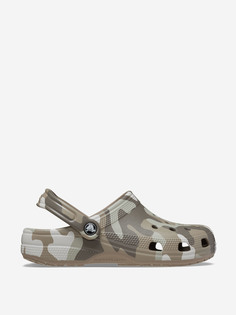 Сабо мужские Crocs Classic Printed Camo Clog, Коричневый