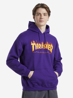Худи мужская Thrasher Flame Logo, Фиолетовый